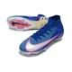 Crampons de Foot Nike Mercurial Superfly X Elite FG Bleu Blanc