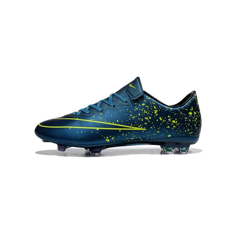 Noir Nike Bleu Football Chaussure Volt Mercurial Vapor 10 2015 Fg De hQrtds