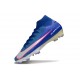 Crampons de Foot Nike Mercurial Superfly X Elite FG Bleu Blanc