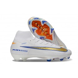 Crampons de Foot Nike Mercurial Superfly X Elite FG Blanc Or