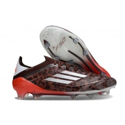 adidas Crampons F50 Elite FG Léopard Argent Rouge