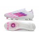 adidas Crampons F50 Elite FG Blanc Ftwr Rose Lucide