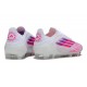 adidas Crampons F50 Elite FG Blanc Ftwr Rose Lucide