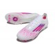 adidas Crampons F50 Elite FG Blanc Ftwr Rose Lucide