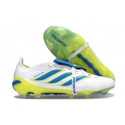 Adidas Predator 26 Foldover Tongue Elite FG Blanc Bleu Jaune