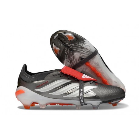 Adidas Predator 26 Foldover Tongue Elite FG Fer Mét. Blanc Ftwr Rouge Lucide