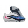 Crampons Nike Phantom 6 Elite Low FG Bleu Rapide Rose Explosif Blanc