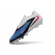 Crampons Nike Phantom 6 Elite Low FG Bleu Rapide Rose Explosif Blanc