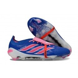 Adidas Predator 26 Foldover Tongue Elite FG Bleu Rapide Rose Explosif