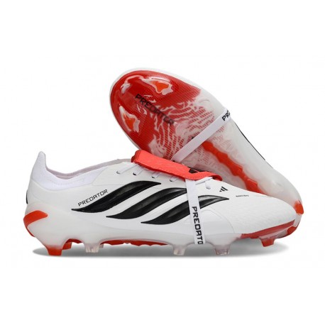 Adidas Predator 26 Foldover Tongue Elite FG Blanc Rouge Noir