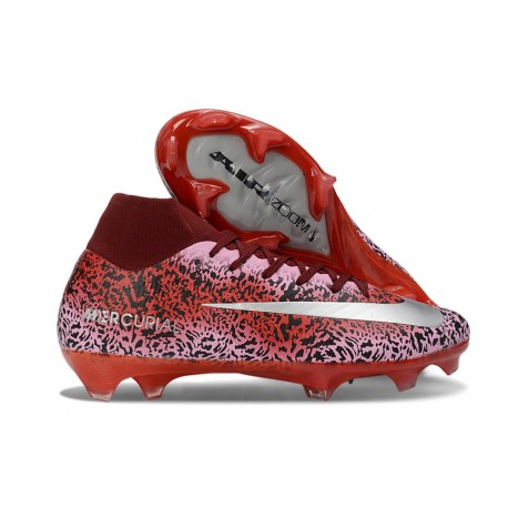 Nike Mercurial Superfly 10 Elite FG Nouvelles Safari Rouge Argent