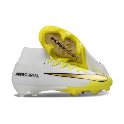 Nike Mercurial Superfly 10 Elite FG Nouvelles Blanc Jaune Or