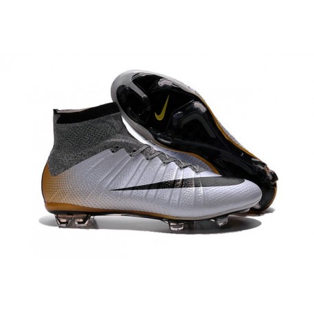 2016 Chaussures Nike Mercurial Superfly FG CR7 500 Argenté Gris Noir Or