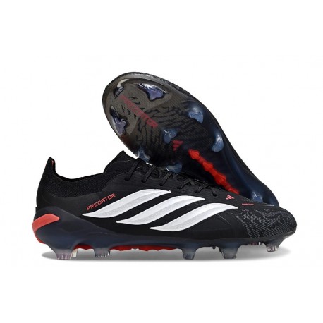 Crampons Adidas Predator 26 Elite FG Neuf Noir Blanc Rouge