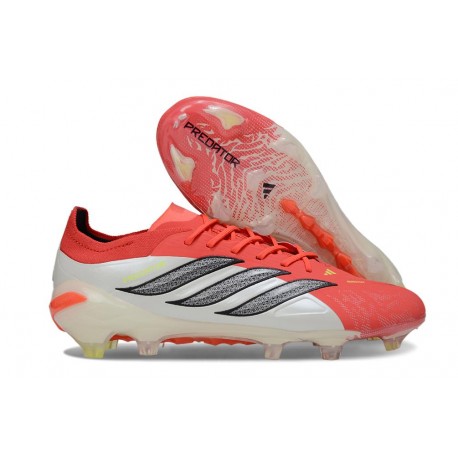 Crampons Adidas Predator 26 Elite FG Neuf Rouge Lucide Noir Blanc Ftwr