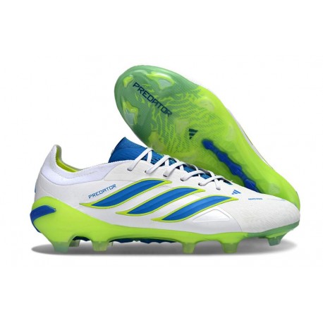 Crampons Adidas Predator 26 Elite FG Neuf Blanc Bleu