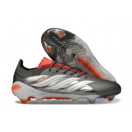 Adidas Predator 26 Elite FG Neuf Fer Mét. Blanc Ftwr Rouge Lucide