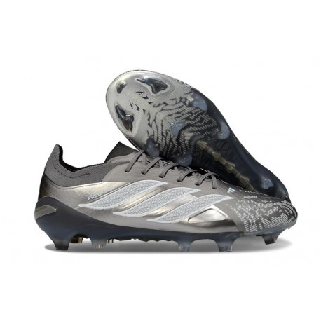 Crampons Adidas Predator 26 Elite FG Neuf Gris Argent