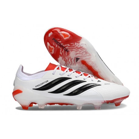 Crampons Adidas Predator 26 Elite FG Neuf Blanc Noir Rouge