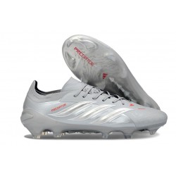 Crampons Adidas Predator 26 Elite FG Neuf Gris Argent