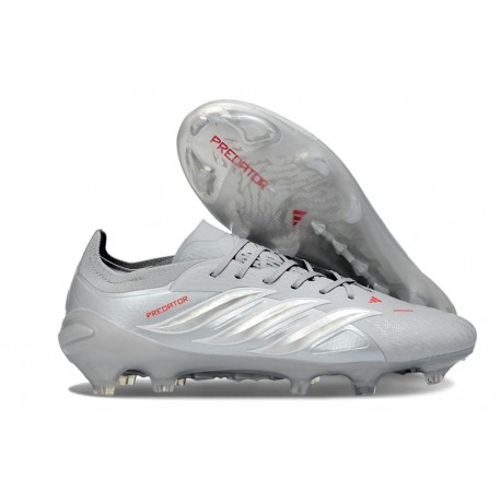 Crampons Adidas Predator 26 Elite FG Neuf Gris Argent