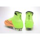 Nouveau Chaussures de Football Nike Mercurial Superfly 4 FG Cuir Beige Noir Volt