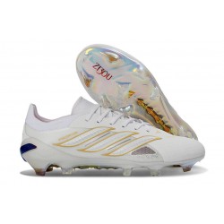 Chaussures Adidas Predator Elite L FG Blanc Or