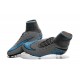 2016 Crampons Nike HyperVenom Phantom II FG Football Bleu Gris Noir