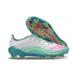Chaussure Nouvelles adidas F50 Elite FG X Messi Blanc Ftwr Rose Lucide Flash Aqua
