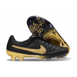 Chaussures Nike Tiempo Maestro Elite FG Noir Or