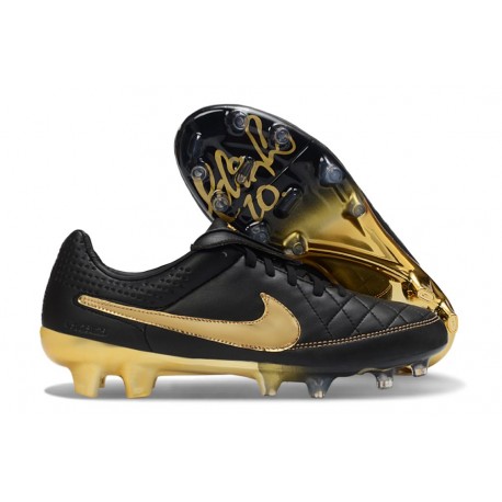 Chaussures Nike Tiempo Maestro Elite FG Noir Or