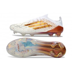Chaussure Nouvelles adidas F50 Elite FG Blanc Or