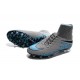 2016 Crampons Nike HyperVenom Phantom II FG Football Bleu Gris Noir