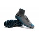 2016 Crampons Nike HyperVenom Phantom II FG Football Bleu Gris Noir