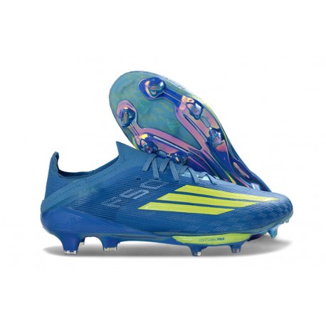 Chaussures adidas F50+ Elite FG Bleu Jaune