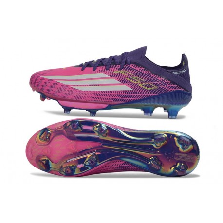 Chaussures adidas F50+ Elite FG X LAMINE YAMAL Violet Rose Blanc