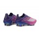 adidas F50+ Sans Lacets FG Violet Rose Blanc