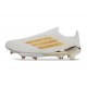adidas F50+ Sans Lacets FG Blanc Or