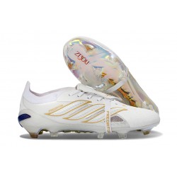Adidas Predator 26 Foldover Tongue Elite FG Blanc Or