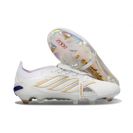Adidas Predator 26 Foldover Tongue Elite FG Blanc Or