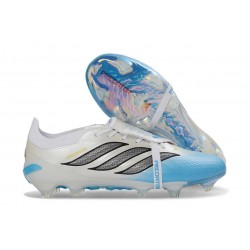 Adidas Predator 26 Foldover Tongue Elite FG Blanc Bleu Noir
