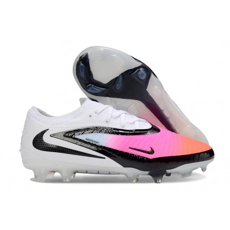 Crampons Nike Phantom 6 Elite Low FG Rose Blanc