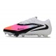 Crampons Nike Phantom 6 Elite Low FG Rose Blanc