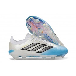 Chaussures Adidas Predator Elite L FG Blanc Noir Bleu