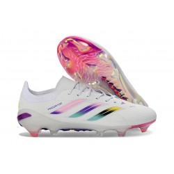 Chaussures Adidas Predator Elite L FG Blanc Rose