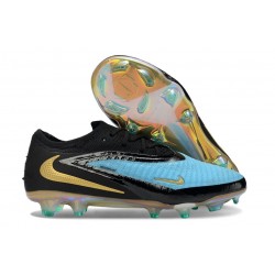 Crampons Nike Phantom 6 Elite Low FG Bleu Noir Or