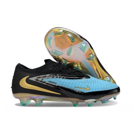Crampons Nike Phantom 6 Elite Low FG Bleu Noir Or