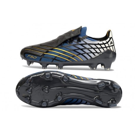 Crampons de Foot adidas F50 Spider Elite FG Noir Bleu Or