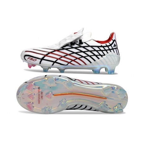 Crampons de Foot adidas F50 Spider Elite FG Blanc Rouge Bleu