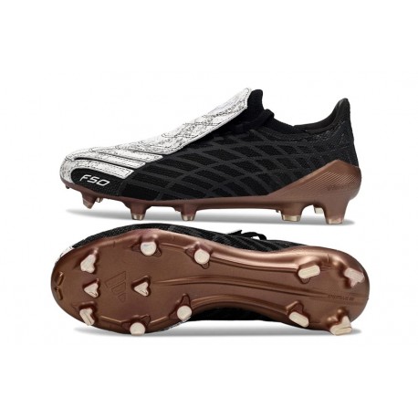 Crampons de Foot adidas F50 Spider Elite FG Noir Blanc Or